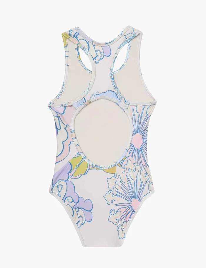 Zimmermann Swimwear Pop Racer 1PC Watercolour Multi 8211 Kids