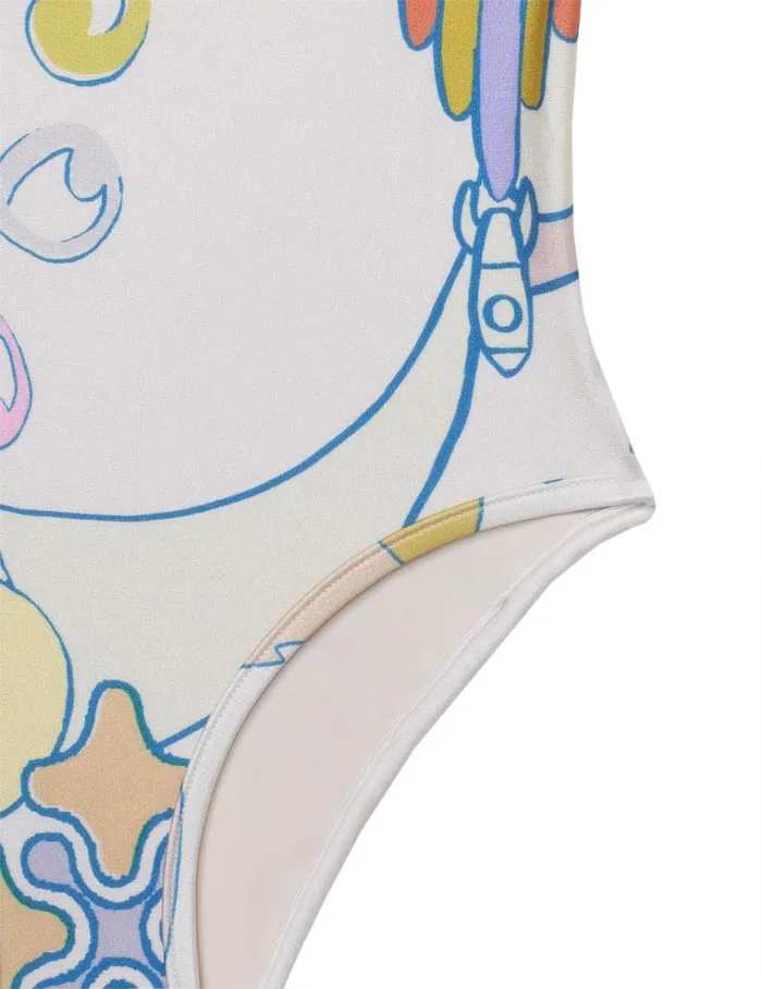 Zimmermann Swimwear Pop Racer 1PC Watercolour Multi 8211 Kids