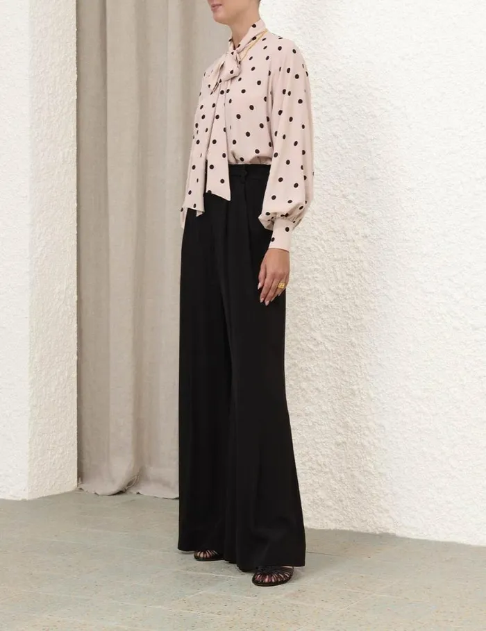Zimmermann Tops Batwing Blouse Buff W Black Dot 8211 Women