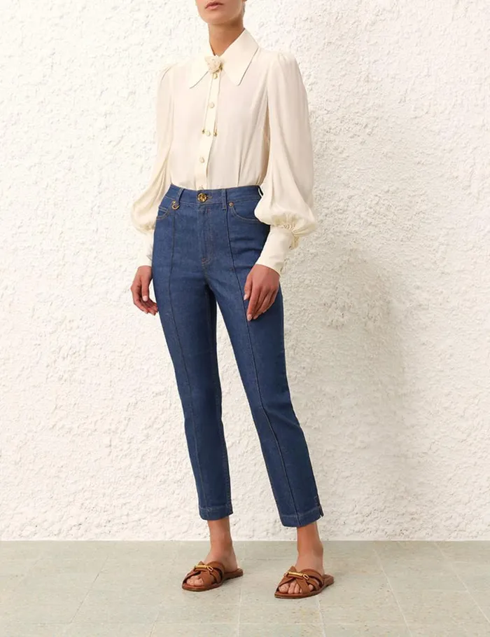 Zimmermann Tops Blouson Shirt Cream 8211 Women