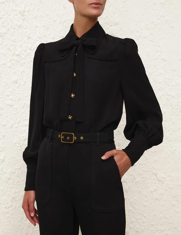 Zimmermann Tops Collared Shirt Black 8211 Women