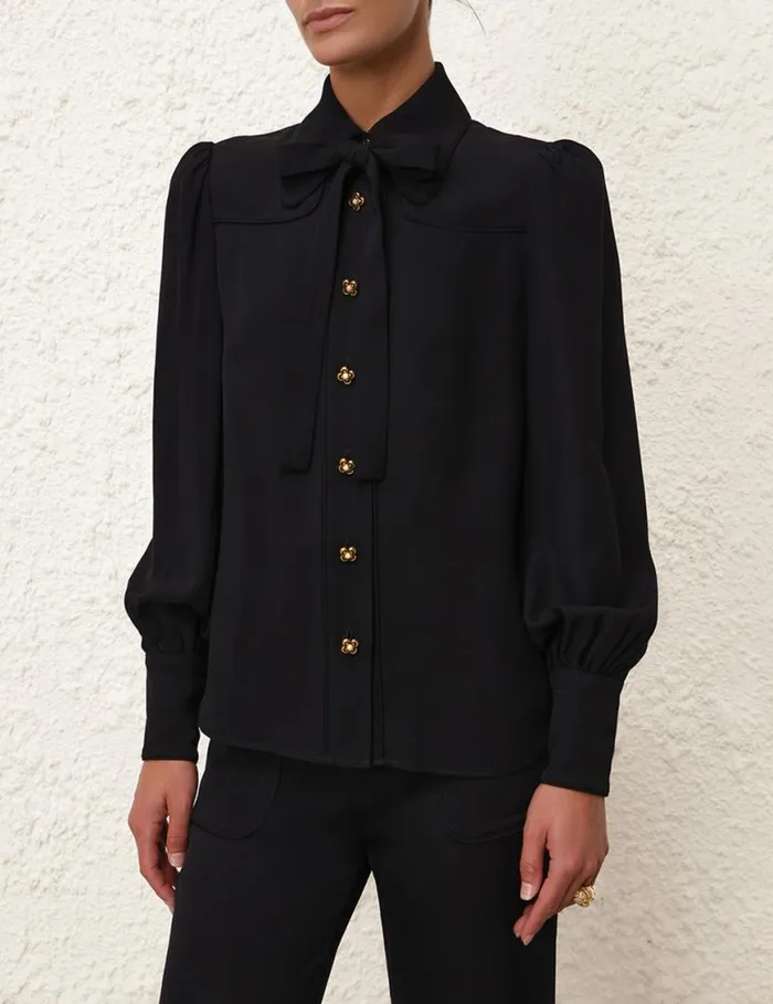 Zimmermann Tops Collared Shirt Black 8211 Women