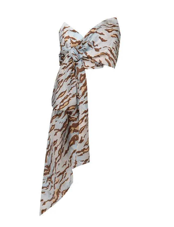 Zimmermann Tops Matchmaker Bow Bodice Blue Tiger 8211 Women