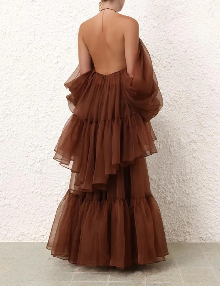 Zimmermann Tops Natura Gathered Top Toffee 8211 Women