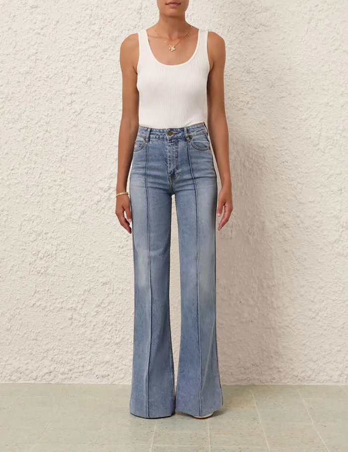 Zimmermann Tops Scoop Neck Tank Parchment 8211 Women