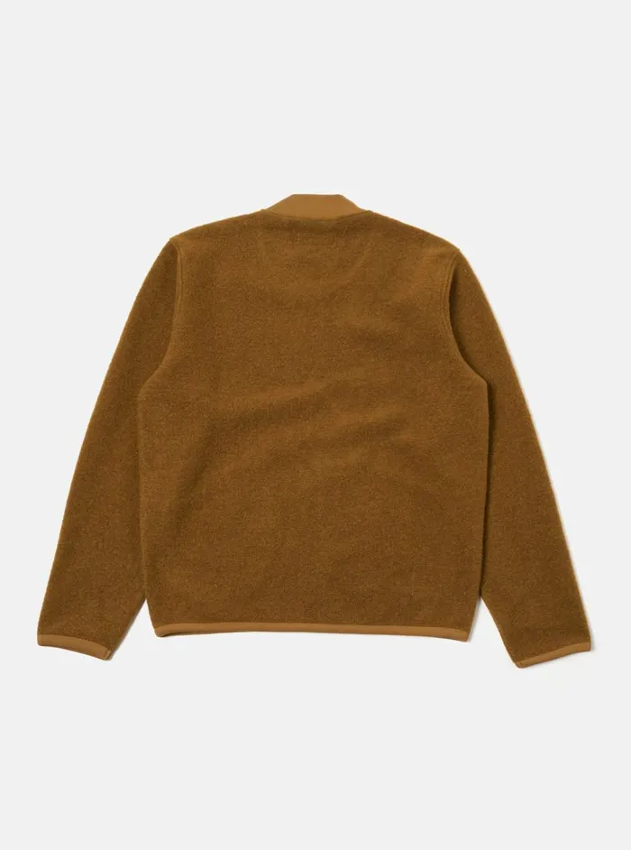 Zip Bomber In Mustard Wool Fleece Men Universal Works Fleece