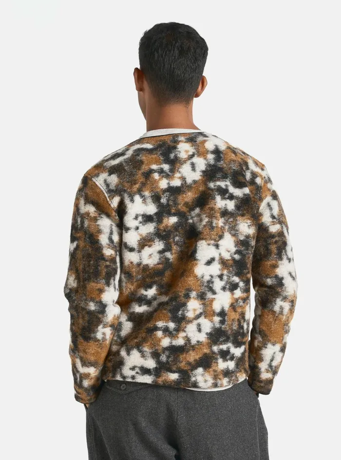 Zip Liner Jacket In Brown Ylang Flower Fleece Men Universal Works Fleece